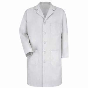 EWC Men's Full-Length Lab Coat, White